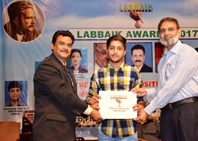 
Nisar Zia Chairman LFW presented Cash Scholarship to Muhammad adnan (2013)
